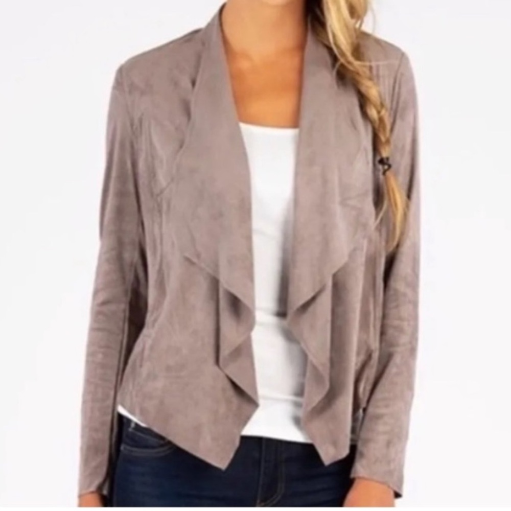 Kut from the Kloth Faux Suede lightweight Draping Jacket Women’s size XS Taupe
